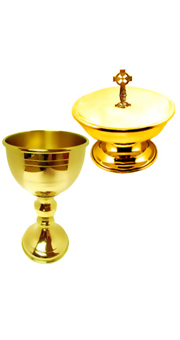 Gold plated 24 Kt Chalice and Ciborium