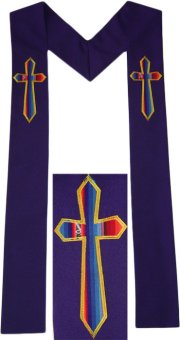 Purple Stole with Awayo Cross